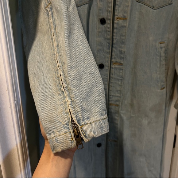 TNA - long, light blue, denim jacket - Picture 6 of 8